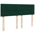 vidaXL Cadre de lit ottoman avec matelas vert foncé 140x190 cm velours