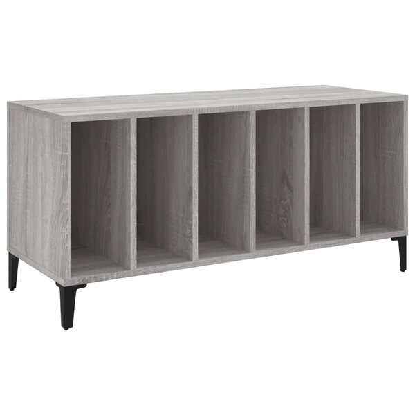 vidaXL Armoire à disques sonoma gris 100x38x48 cm bois d'ingénierie