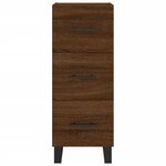 vidaXL Buffet haut Chêne marron 34 5x34x180 cm Bois d'ingénierie