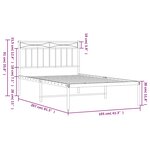 vidaXL Cadre de lit métal sans matelas avec tête de lit noir 100x200cm
