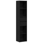 Bibliothèque modulable vidaXL Noir Chêne 36x30x171 cm Bois d'ingénierie