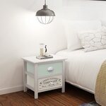 Vidaxl table de chevet en style français 2 pièces bois