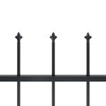 vidaXL Clôture de jardin avec dessus en lance Acier 8 5x0 8 m Noir