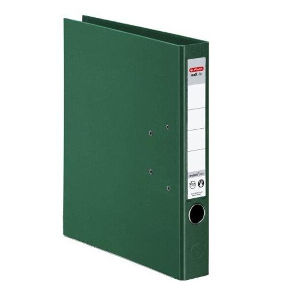 Classeur à levier maX.file Protect Plus Polypro Int / Ext Dos de 50 mm Vert HERLITZ