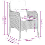 vidaXL Chaises de jardin avec coussins lot de 2 mélange beige rotin