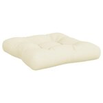 vidaXL Coussins de palette lot de 2 crème tissu