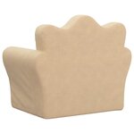 vidaXL Canapé pour enfants crème peluche douce