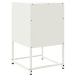 vidaXL Tables de chevet 2 Pièces blanc 36x39x60 5 cm acier