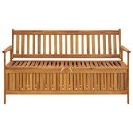 vidaXL Banc de rangement de jardin 148 cm bois d'acacia solide