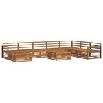vidaXL Ensemble de canapés d'extérieur 9 pc Naturel