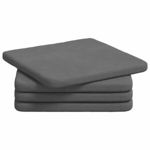vidaXL Coussins de siège 4 Pièces Gris foncé 40 x 40 x 3 cm