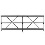 vidaXL Table console sonoma gris 200x30x75 cm bois d'ingénierie et fer