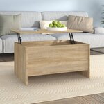 vidaXL Table basse chêne sonoma 80x55 5x41 5 cm bois d'ingénierie