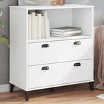 vidaXL Bibliothèque VIKEN blanc 80x40x90 cm bois d'ingénierie