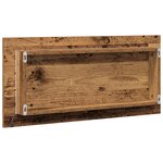 Meuble de salle de bain vidaXL avec miroir et lumière LED en vieux bois 80x37 cm