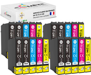 T1295 - 20 cartouches compatibles eEpson t1295 pomme (t1291 t1292 t1293 t1294) - COMETE