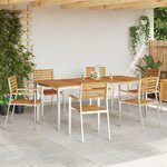 vidaXL Ensemble de salle à manger pour jardin 7 Pièces