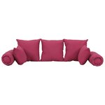 vidaXL Ensemble d'oreillers décoratifs lot de 7 Rose Tissu