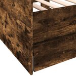 vidaXL Lit de jour avec tiroirs sans matelas chêne fumé 90x190 cm