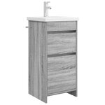 vidaXL Meuble de salle de bain avec évier Sonoma gris