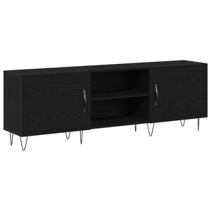 Meuble TV vidaXL Noir Chêne 150x30x50 cm Bois d'ingénierie