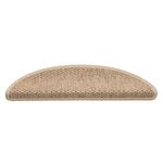 vidaXL Tapis d'escalier autocollants 15 Pièces 56x17x3 cm Sable