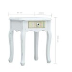 vidaXL Table de chevet Blanc 40x30x50 5 cm Bois