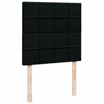 vidaXL Sommier à lattes de lit avec matelas Noir 100x200 cm Tissu