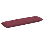 vidaXL Coussin de Dos Bordeaux 180 x 19 x 50 cm tissu