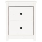 vidaXL Tables de chevet 2 Pièces Blanc 50x35x61 5 cm Bois de pin massif