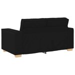 vidaXL Canapé 2 places Noir 120 cm Tissu