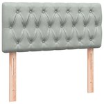 vidaXL Sommier à lattes de lit et matelas gris clair 90x210 cm velours