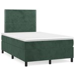 vidaXL Sommier à lattes de lit avec matelas vert foncé 120x190 cm