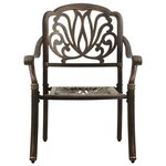 vidaXL Ensemble manger de jardin 5 Pièces bronze aluminium coulé