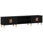Meuble TV vidaXL Noir Chêne 180x31 5x40 cm Bois d'ingénierie