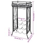 vidaXL Casier à bouteilles avec porte-verre pour 9 bouteilles Métal