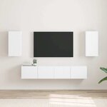 vidaXL Meuble TV mural 2 Pièces Blanc 30 x 31 x 60 cm Bois d'ingénierie