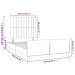 vidaXL Cadre de lit sans matelas noir 120x200 cm velours