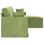vidaXL Canapé Vert clair 198 x 134 x 80 cm Velours