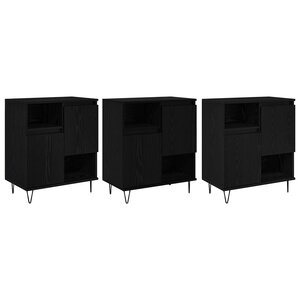 vidaXL Buffet 3 Pièces Chêne noir 60 x 35 x 70 cm