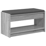 vidaXL Banc d'entrée Gris Sonoma 83 x 38 x 45 cm