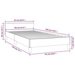 Vidaxl cadre de lit avec tête de lit cappuccino 90x190 cm similicuir