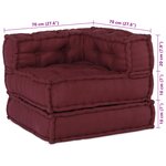 vidaXL Canapé modulaire 2 Pièces Marron 140 x 70 x 56 cm tissu
