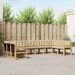 vidaXL Ensemble de canapés d'extérieur 10 Pièces Blanc et Beige