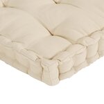 vidaXL Coussins de plancher de palette 7 Pièces Beige Coton