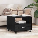 vidaXL Table basse Chêne noir 55 x 55 x 45 cm Bois d'ingénierie