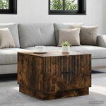 vidaXL Table basse Chêne fumé 49 x 50 x 37 cm Bois d'ingénierie