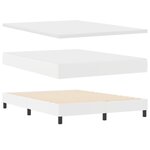 vidaXL Lit box spring avec matelas blanc 160 x 200 cm  simili cuir