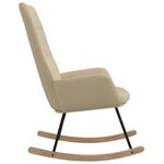 vidaXL Chaise à bascule Crème Tissu