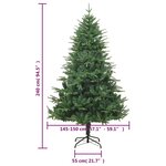 vidaXL Sapin de Noël artificiel Vert 240 cm PVC et PE